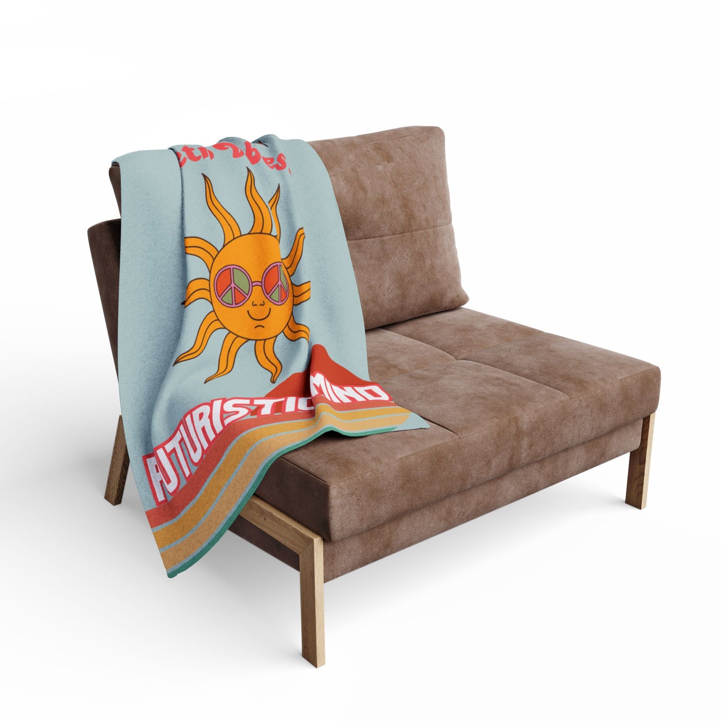 Retro Vibes Fleece Blanket – Cosy Polyester Throw for Neurodivergent Calm & Home Décor