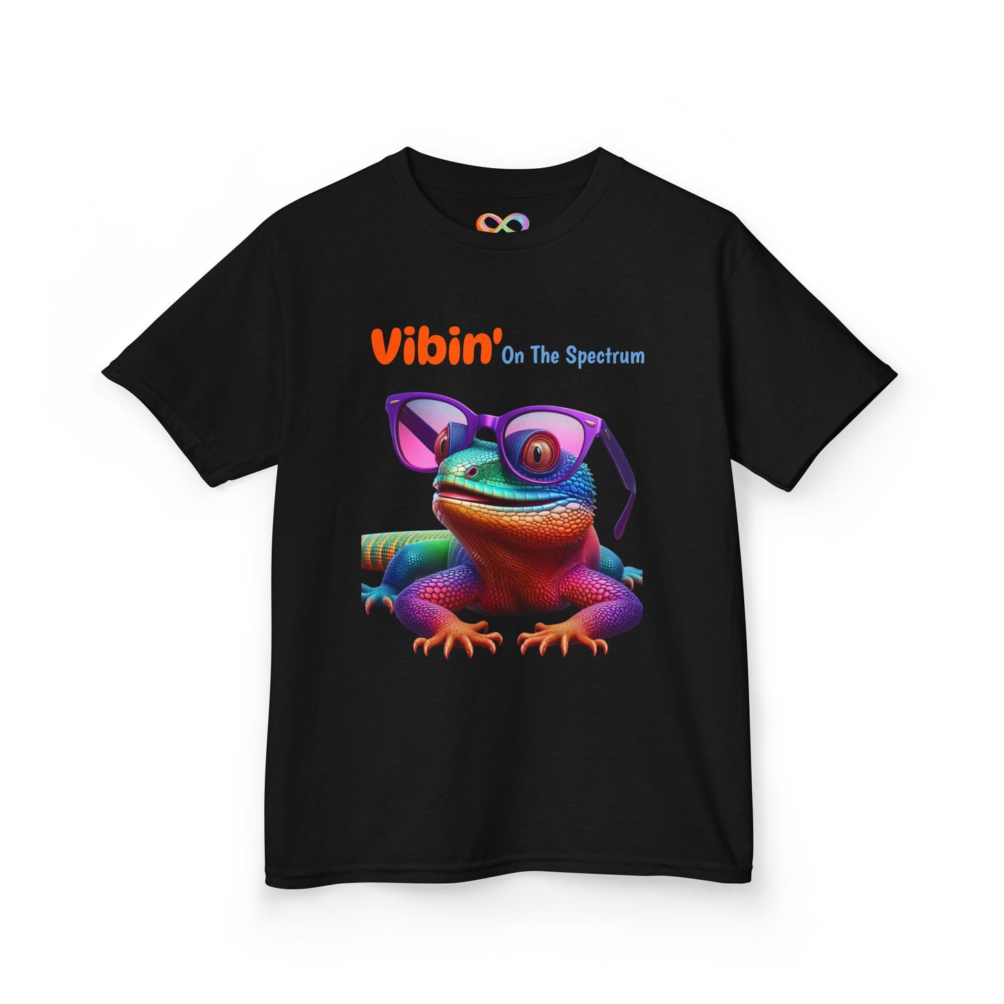 Vibin’ On The Spectrum Tee – Colourful Kids Graphic Shirt