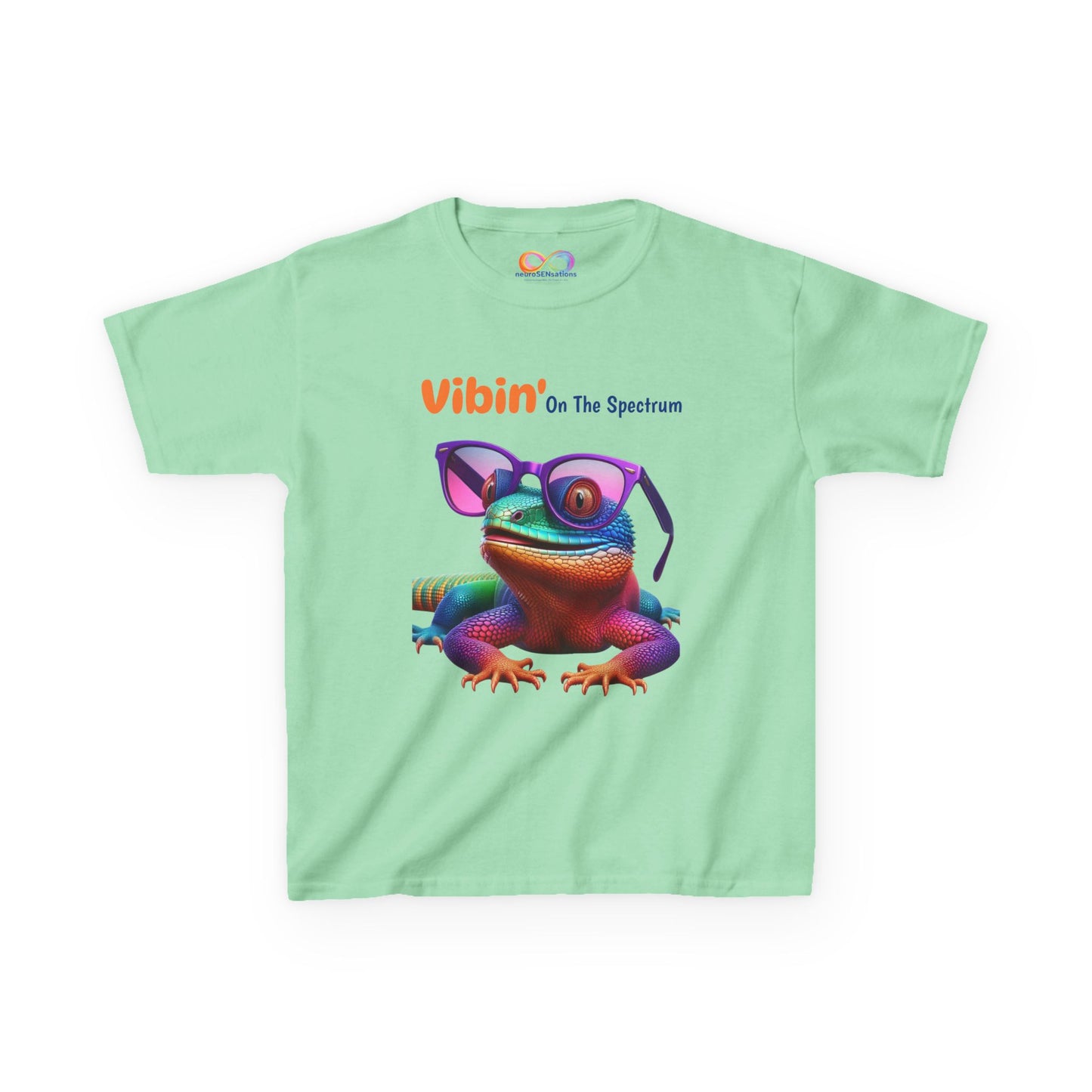 Vibin’ On The Spectrum Tee – Colourful Kids Graphic Shirt