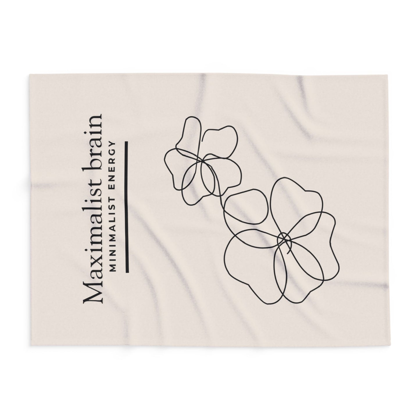 Minimalist Energy Fleece Blanket – Cozy Polyester Throw for Neurodivergent Calm & Home Decor