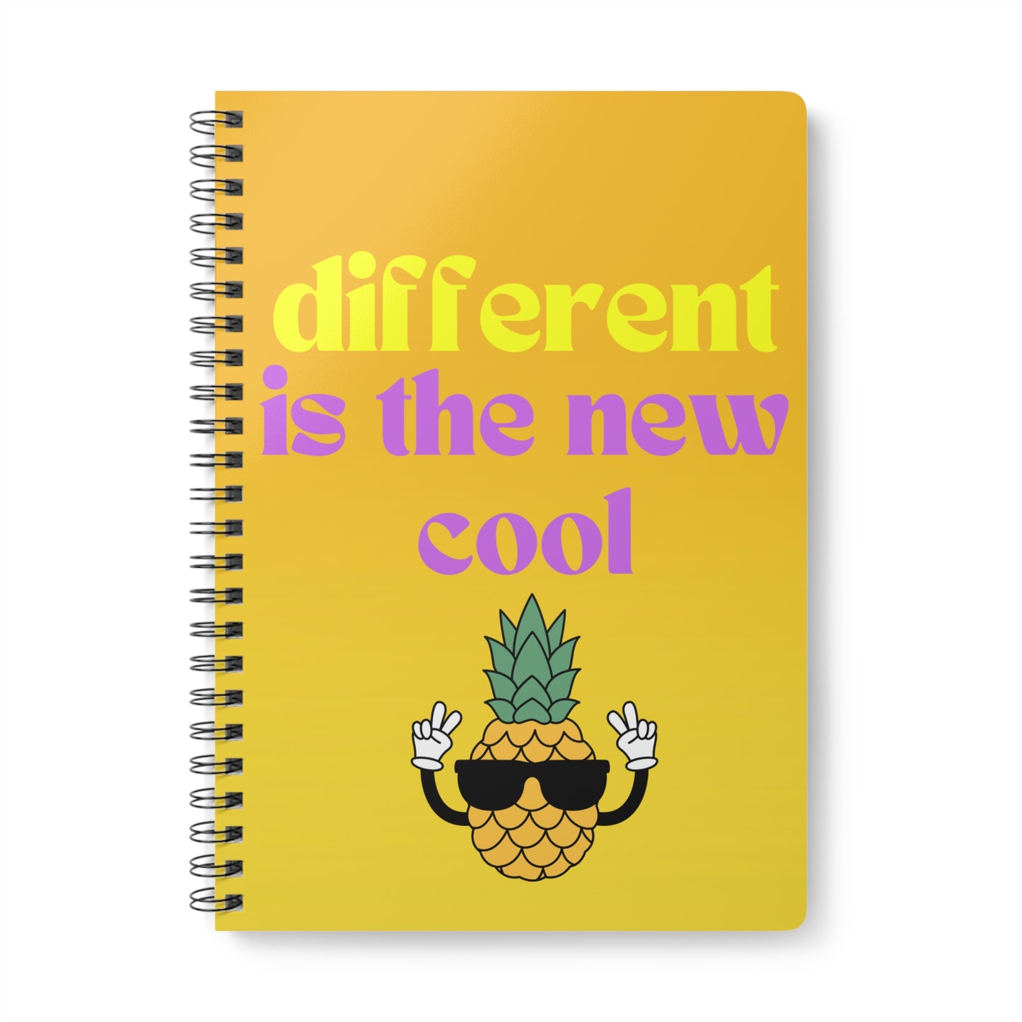 Pineapple Wirobound Notebook – A5 Lined Journal for Creativity & Positive Vibes