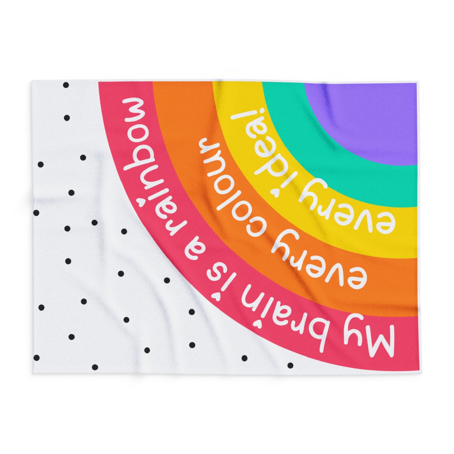 Rainbow Fleece Blanket – Colourful Arctic Throw for Sensory-Friendly Comfort