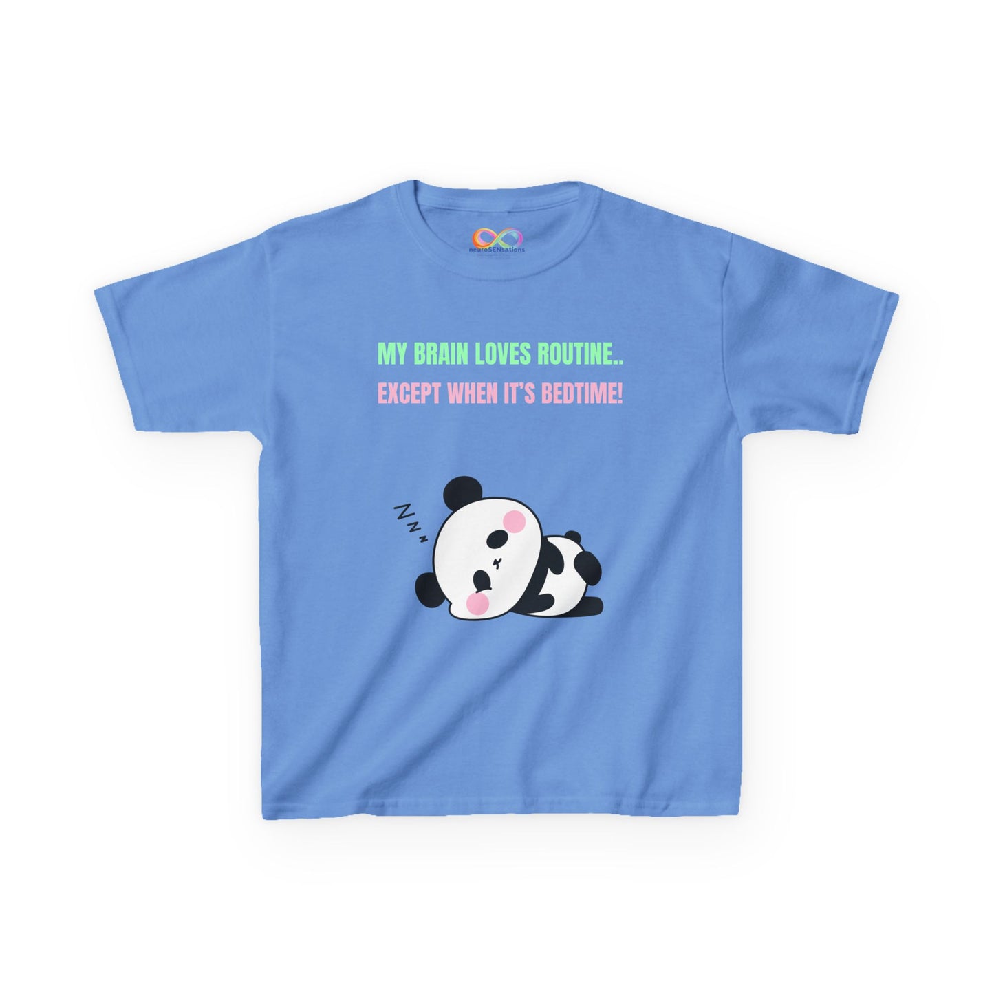 Panda Sleepy Time Kids Tee – Routine-Loving Edition
