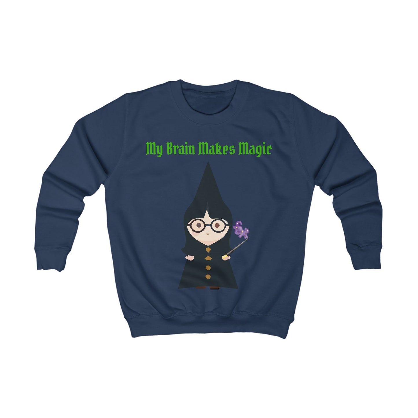 Girls Magical Kids Sweatshirt – Colourful Cotton Jumper Celebrating Neurodivergent Creativity