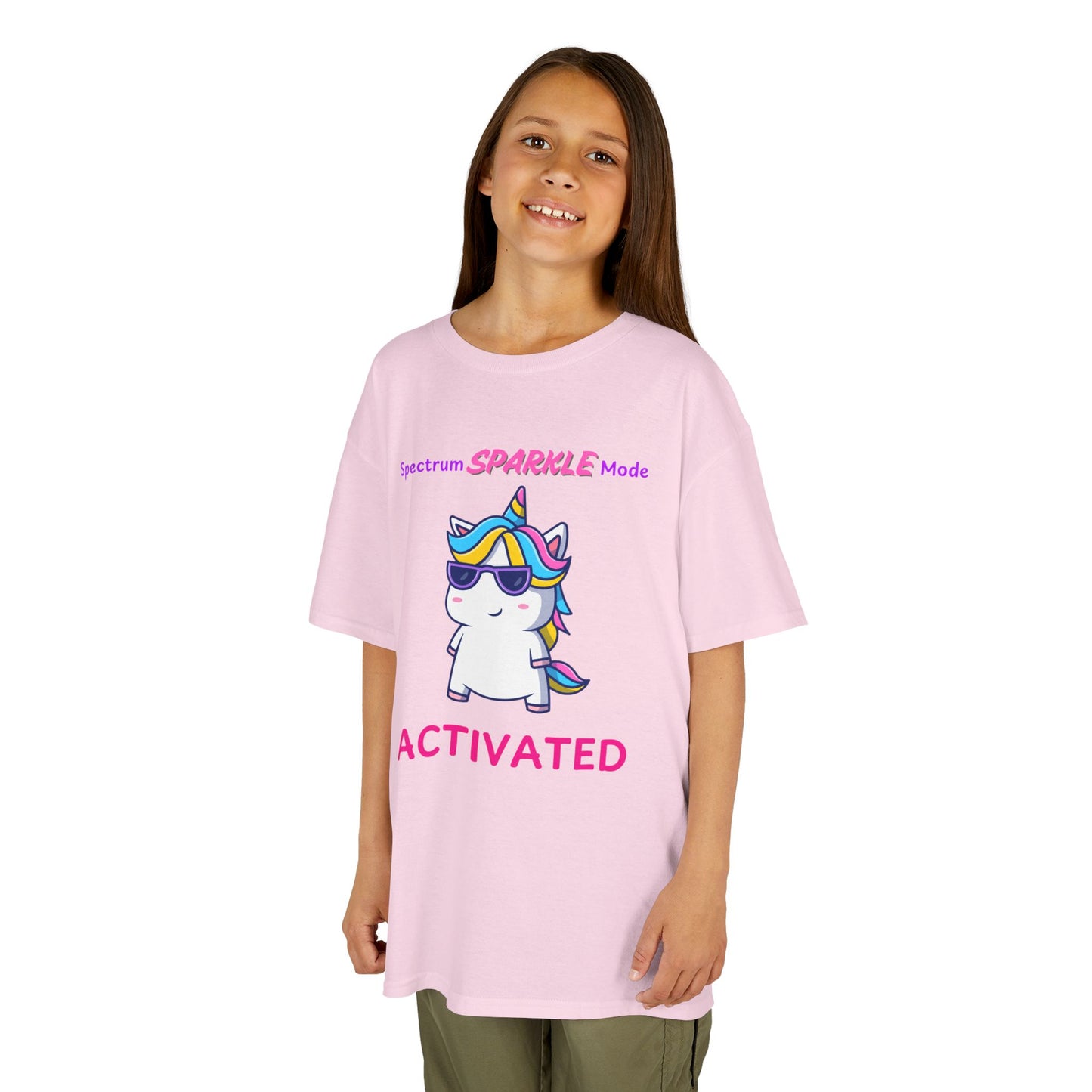 Unicorn Sparkle Mode Kids Tee – Colourful Cotton T-Shirt for Neurodivergent Joy