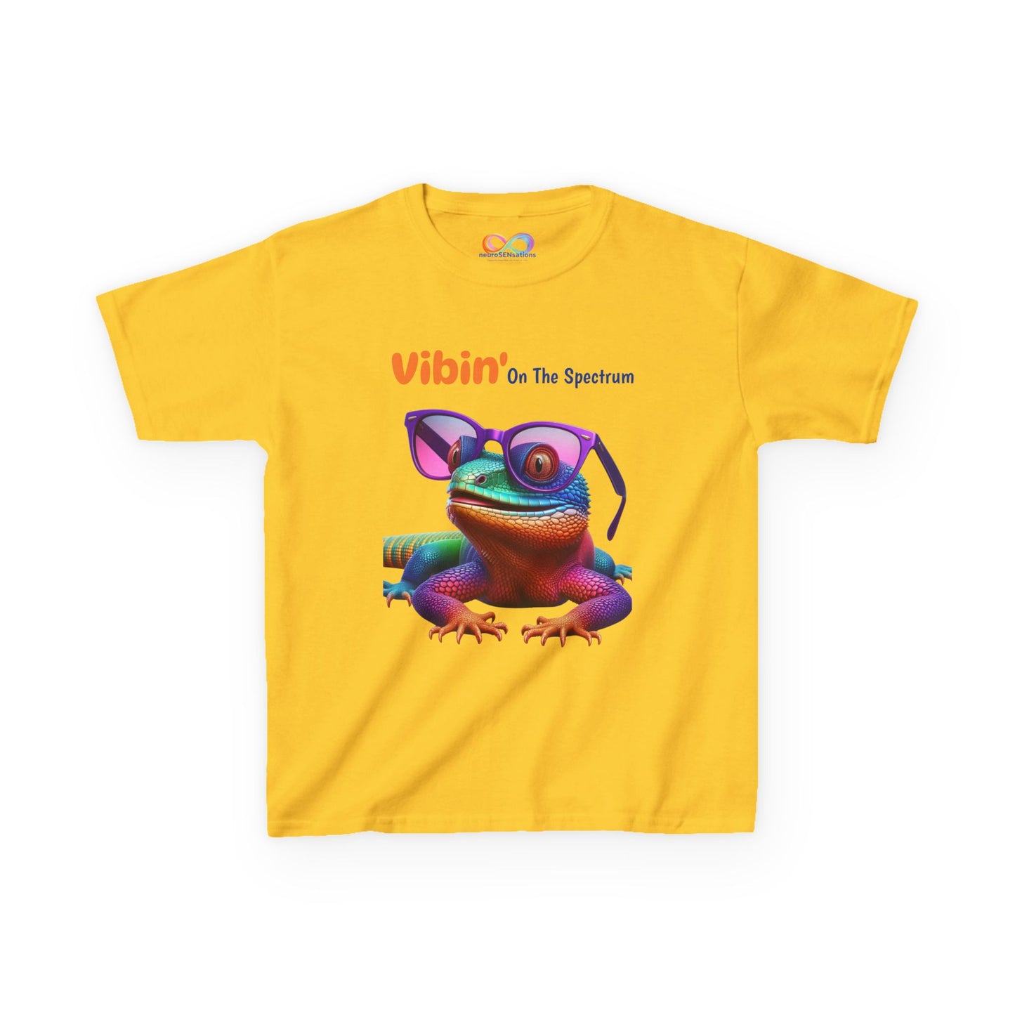 Vibin’ On The Spectrum Tee – Colourful Kids Graphic Shirt