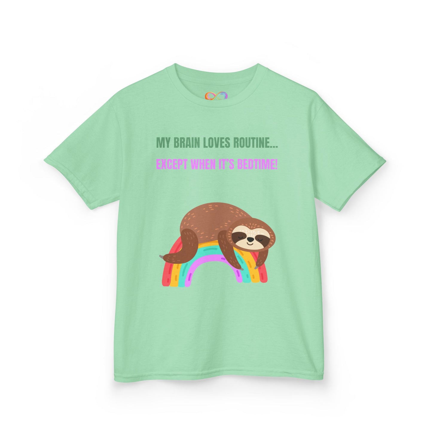 Kids Sloth Tee – Routine-Loving Edition
