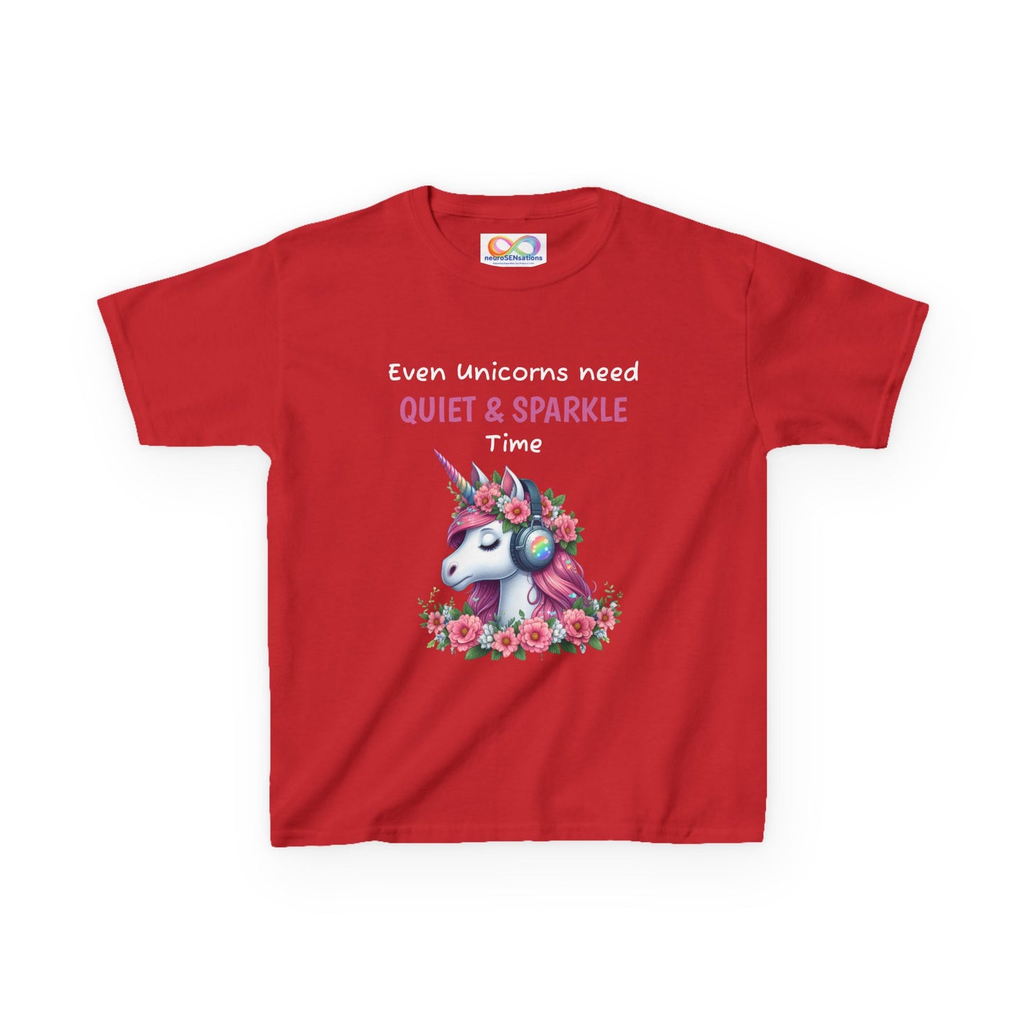 Unicorn Kids Tee – Colourful Cotton T-Shirt Celebrating Quiet Strength & Neurodivergent Joy
