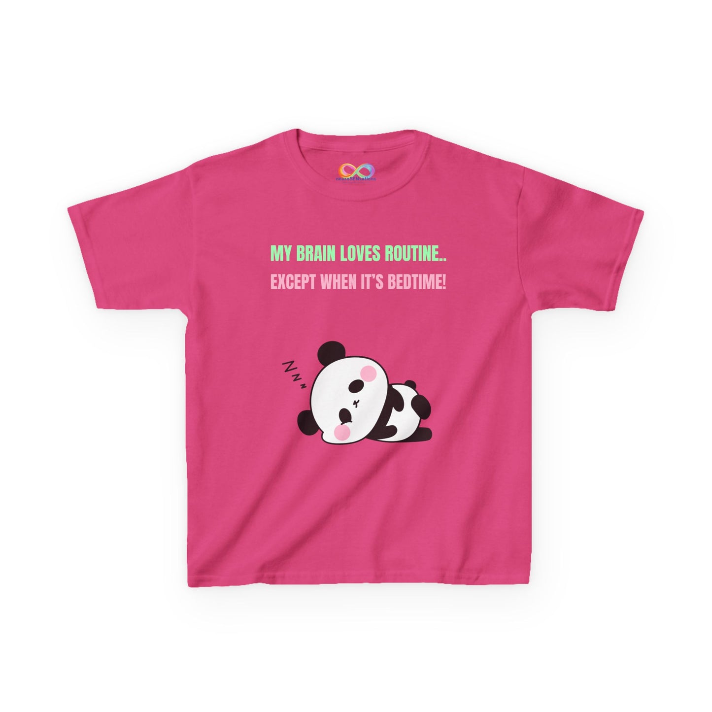 Panda Sleepy Time Kids Tee – Routine-Loving Edition