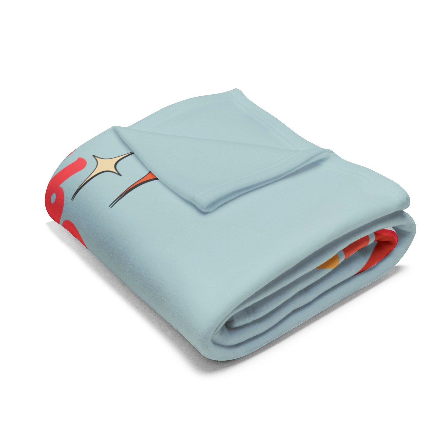 Retro Vibes Fleece Blanket – Cosy Polyester Throw for Neurodivergent Calm & Home Décor
