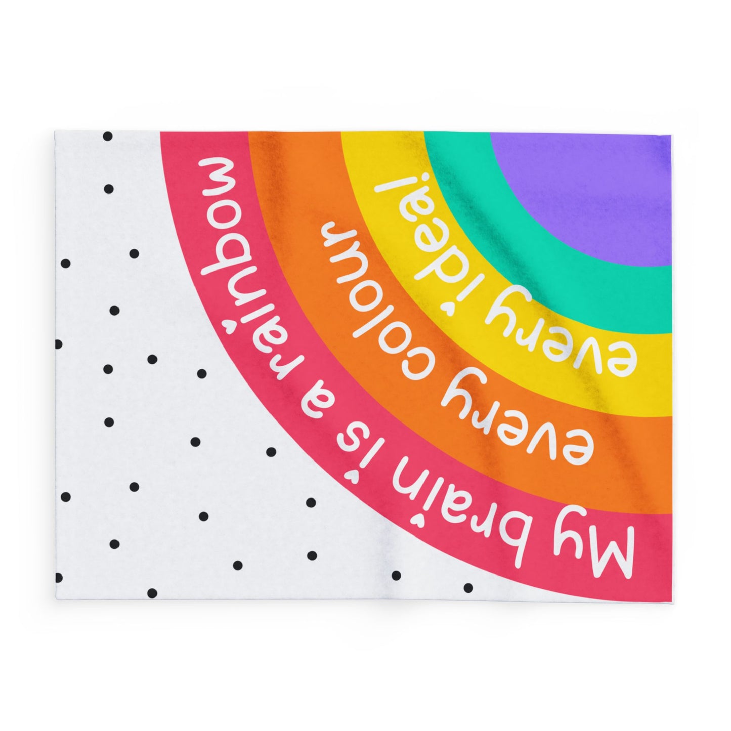 Rainbow Fleece Blanket – Colourful Arctic Throw for Sensory-Friendly Comfort