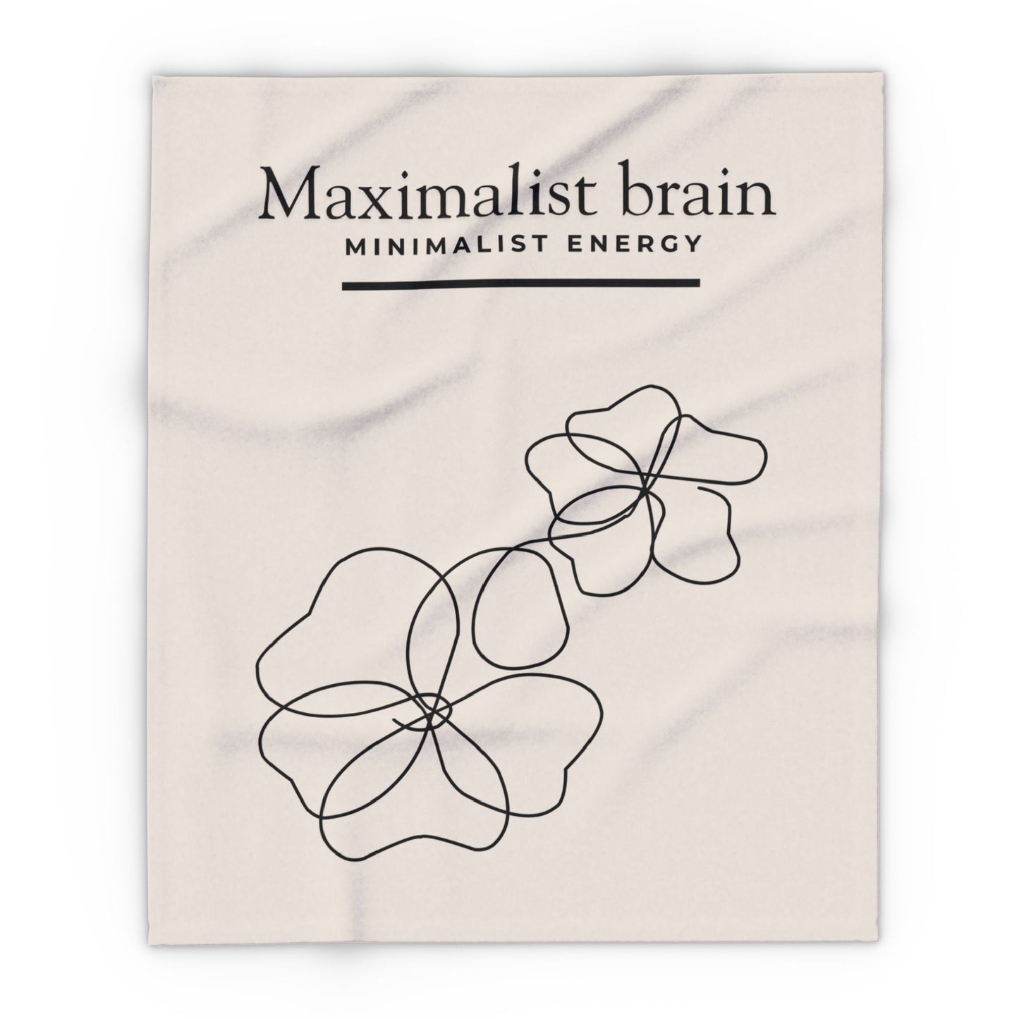 Minimalist Energy Fleece Blanket – Cozy Polyester Throw for Neurodivergent Calm & Home Decor
