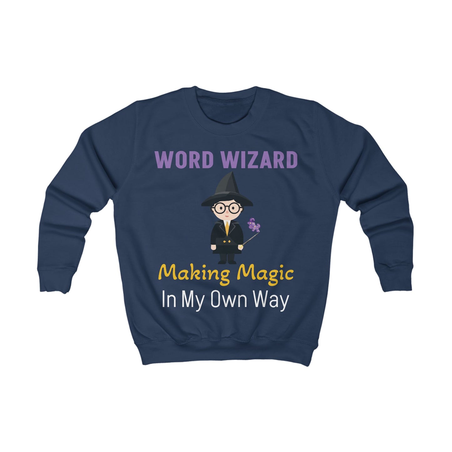 Word Wizard Kids Sweatshirt – Magical Cotton Blend Jumper