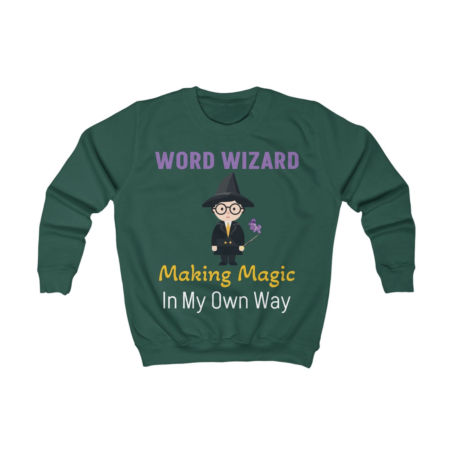 Word Wizard Kids Sweatshirt – Magical Cotton Blend Jumper
