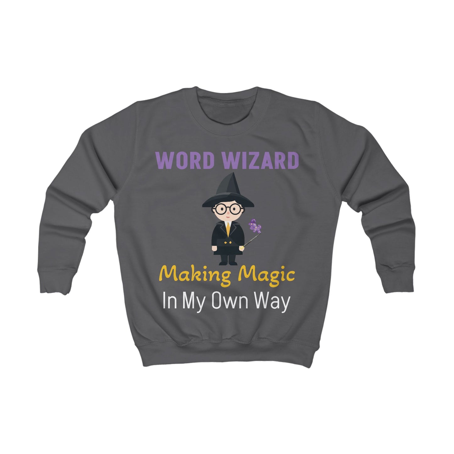 Word Wizard Kids Sweatshirt – Magical Cotton Blend Jumper