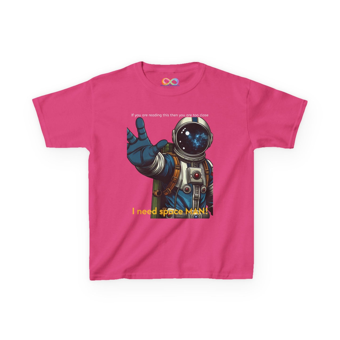 I Need Space Tee – Kids Cotton Shirt with Astronaut Graphic
