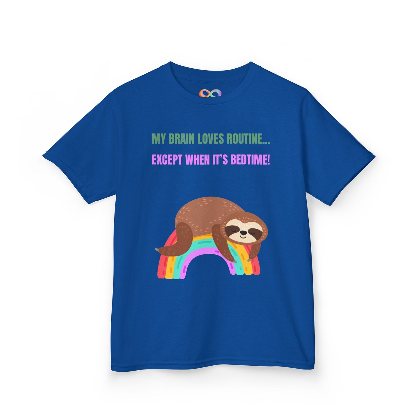 Kids Sloth Tee – Routine-Loving Edition
