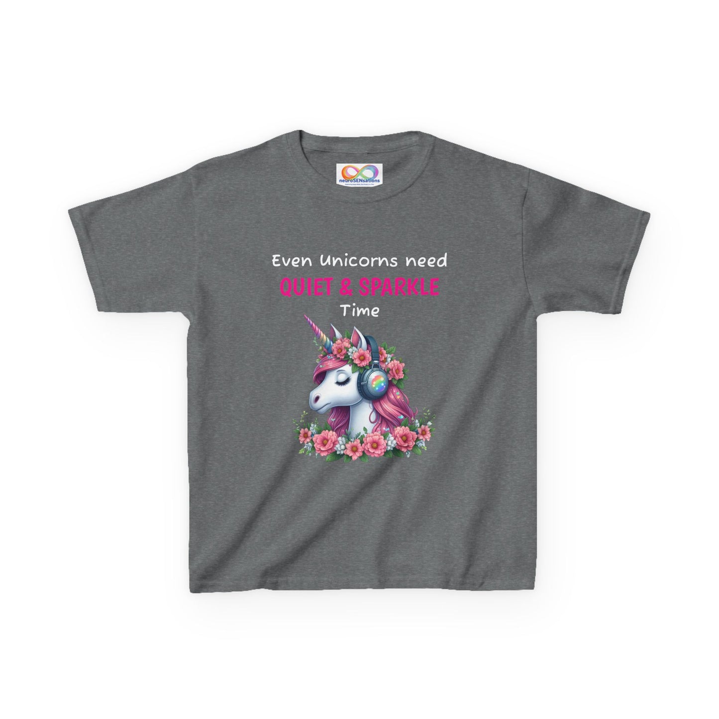 Unicorn Kids Tee – Colourful Cotton T-Shirt Celebrating Quiet Strength & Neurodivergent Joy