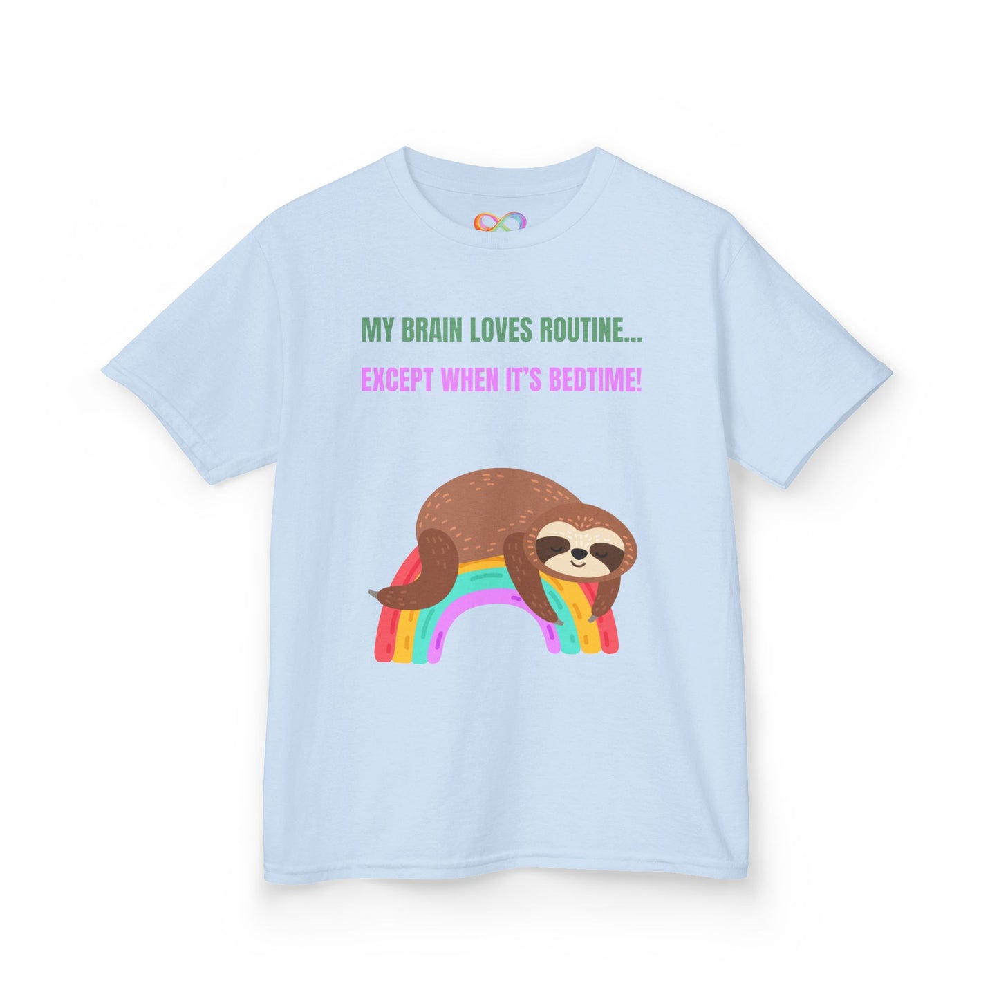 Kids Sloth Tee – Routine-Loving Edition