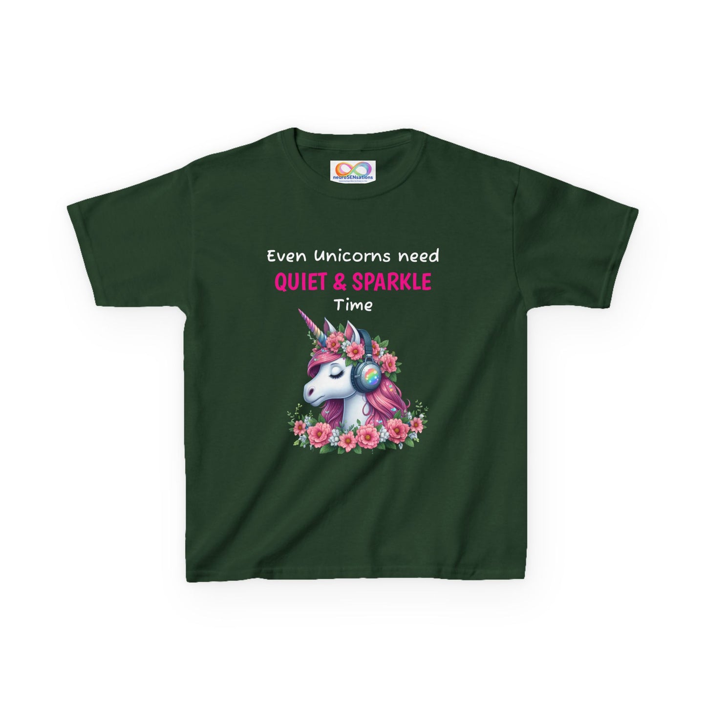 Unicorn Kids Tee – Colourful Cotton T-Shirt Celebrating Quiet Strength & Neurodivergent Joy
