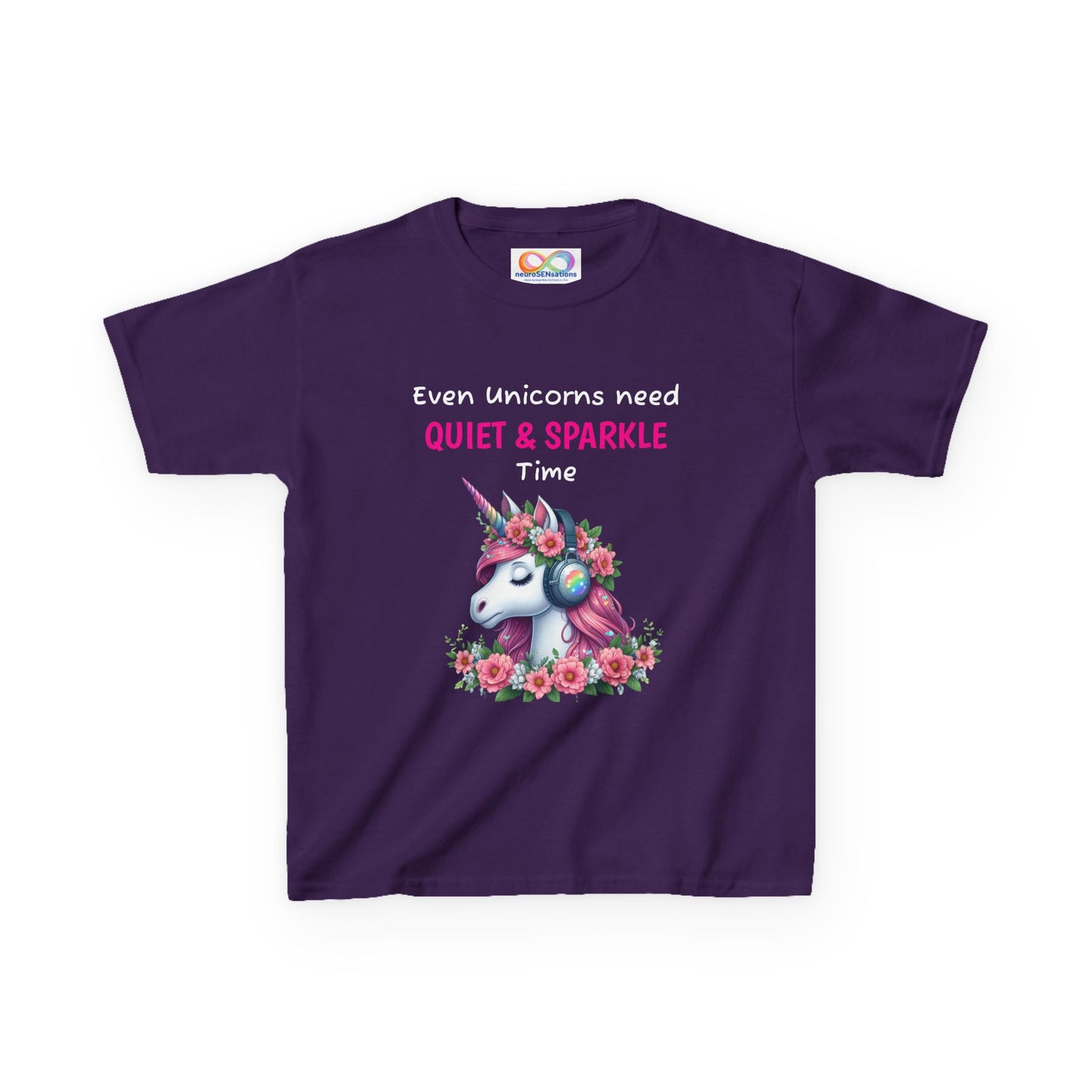 Unicorn Kids Tee – Colourful Cotton T-Shirt Celebrating Quiet Strength & Neurodivergent Joy