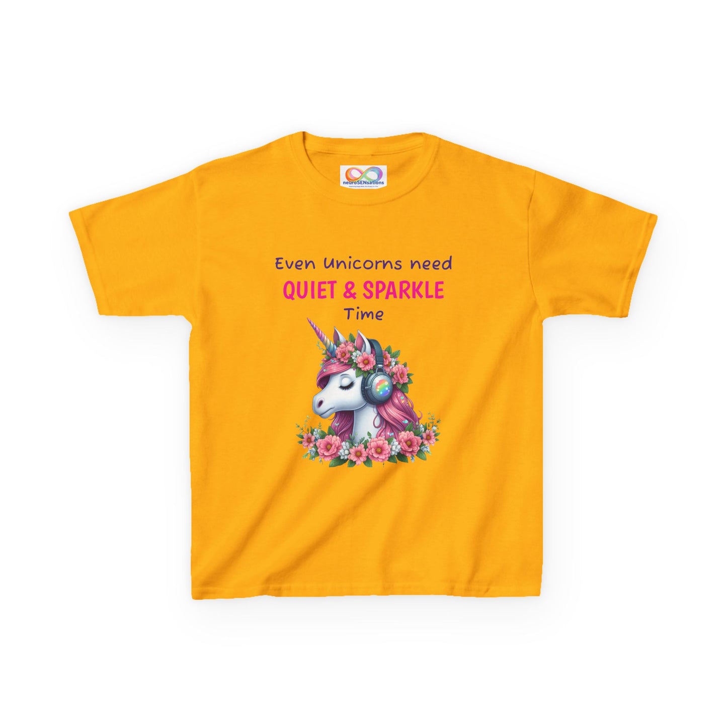 Unicorn Kids Tee – Colourful Cotton T-Shirt Celebrating Quiet Strength & Neurodivergent Joy