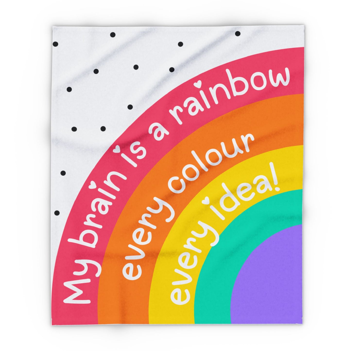 Rainbow Fleece Blanket – Colourful Arctic Throw for Sensory-Friendly Comfort