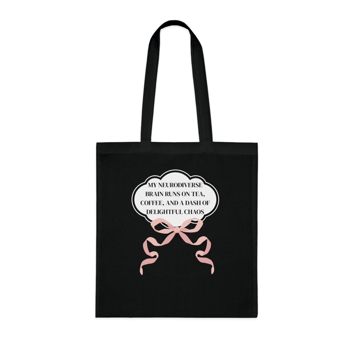 Coffee Lover Tote – Cotton Shoulder Bag Celebrating Neurodivergent Joy