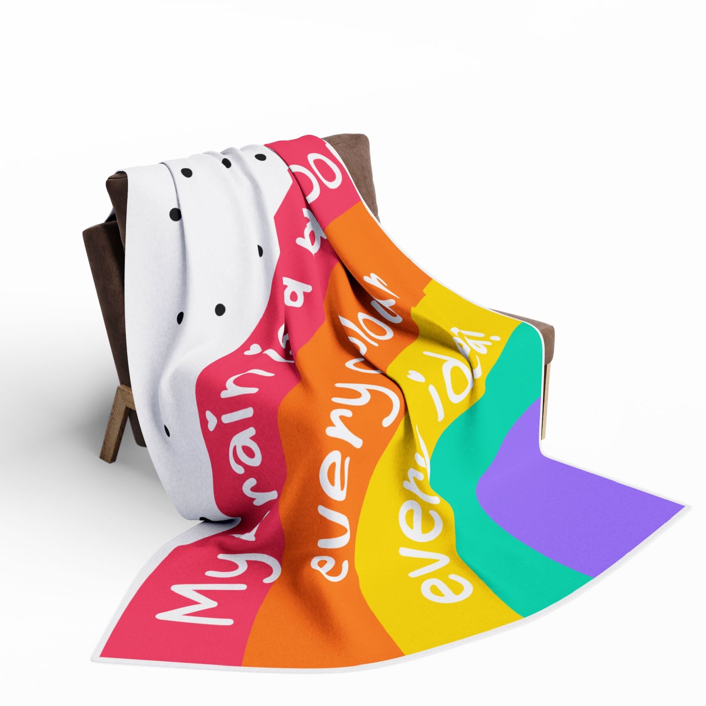 Rainbow Fleece Blanket – Colourful Arctic Throw for Sensory-Friendly Comfort