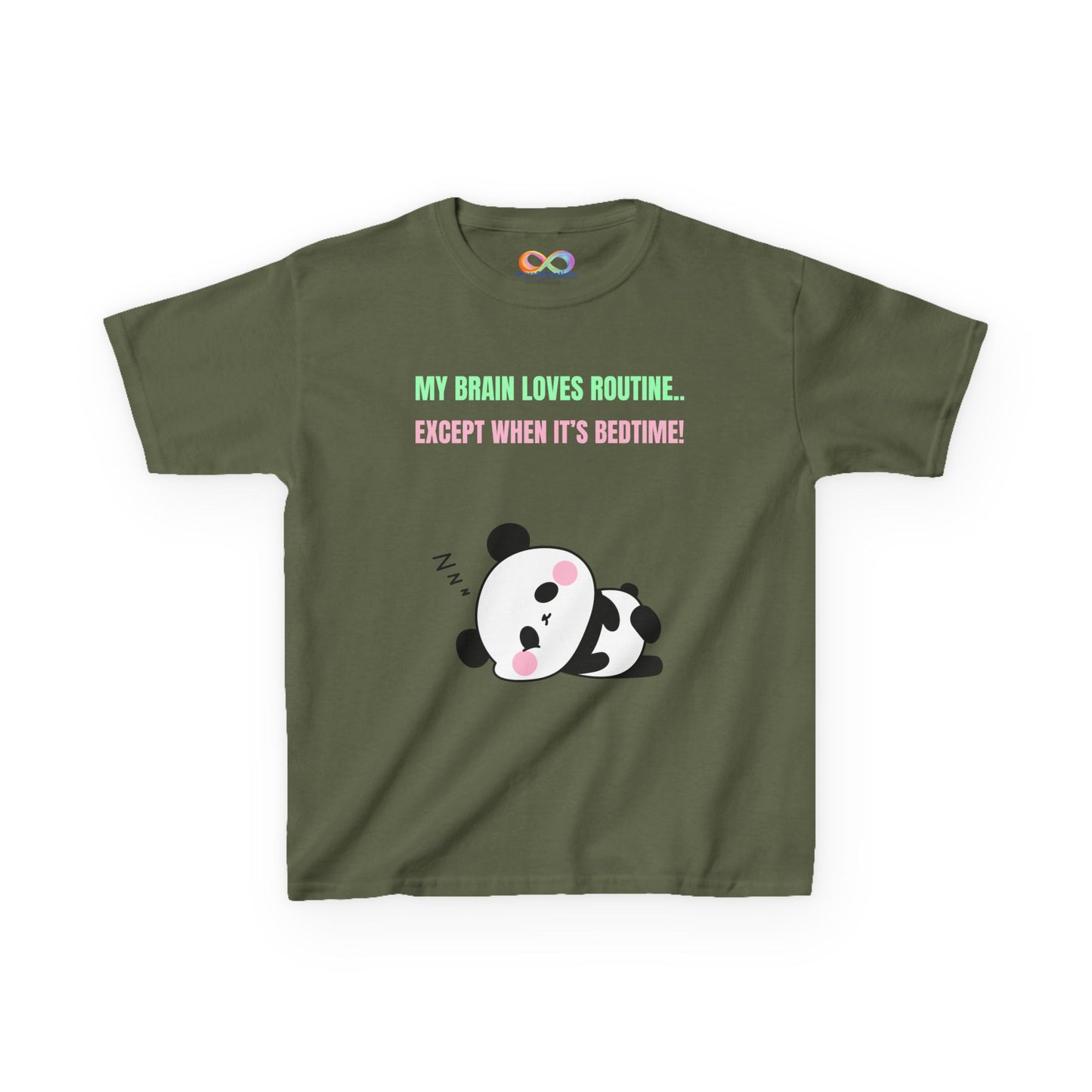Panda Sleepy Time Kids Tee – Routine-Loving Edition