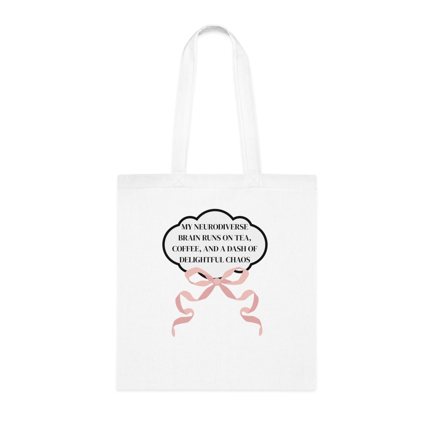Coffee Lover Tote – Cotton Shoulder Bag Celebrating Neurodivergent Joy