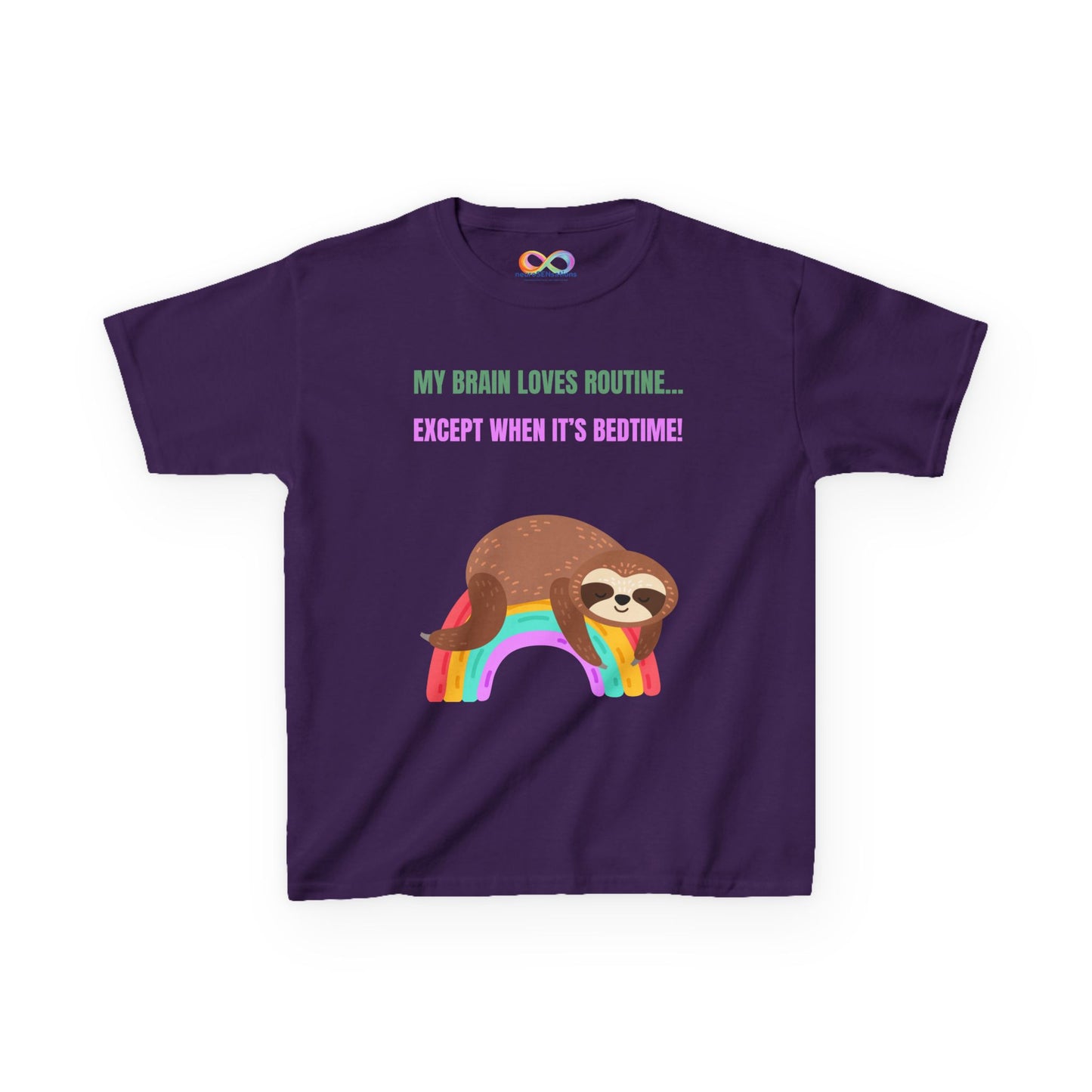 Kids Sloth Tee – Routine-Loving Edition