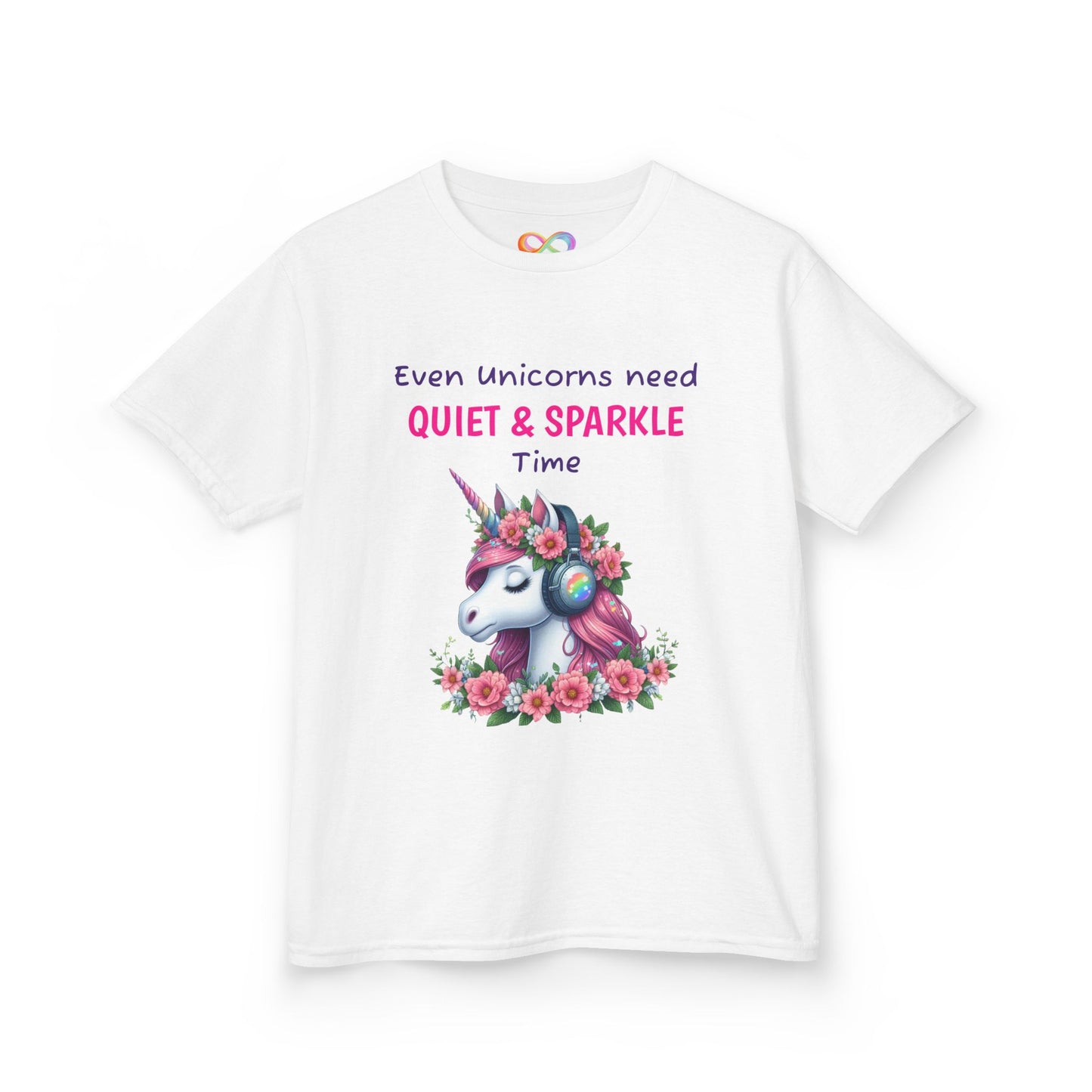 Unicorn Kids Tee – Colourful Cotton T-Shirt Celebrating Quiet Strength & Neurodivergent Joy
