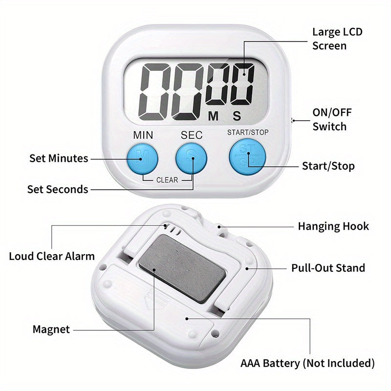 1/2pcs Digital Timer- Battery Not Included