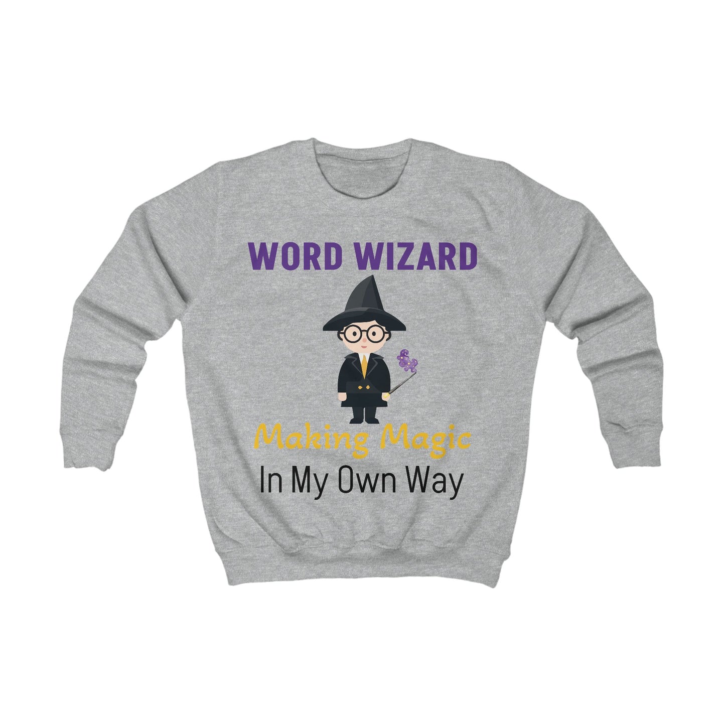 Word Wizard Kids Sweatshirt – Magical Cotton Blend Jumper