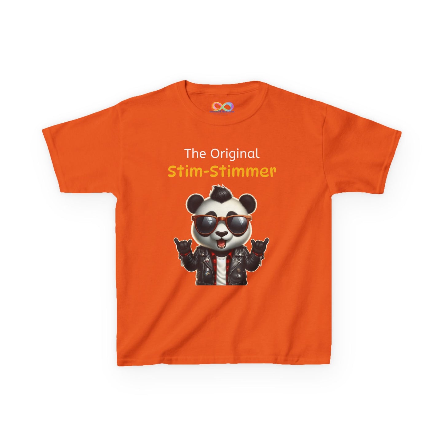 Panda Kids Tee – Colourful Cotton T-Shirt Celebrating Neurodivergent Movement & Joy