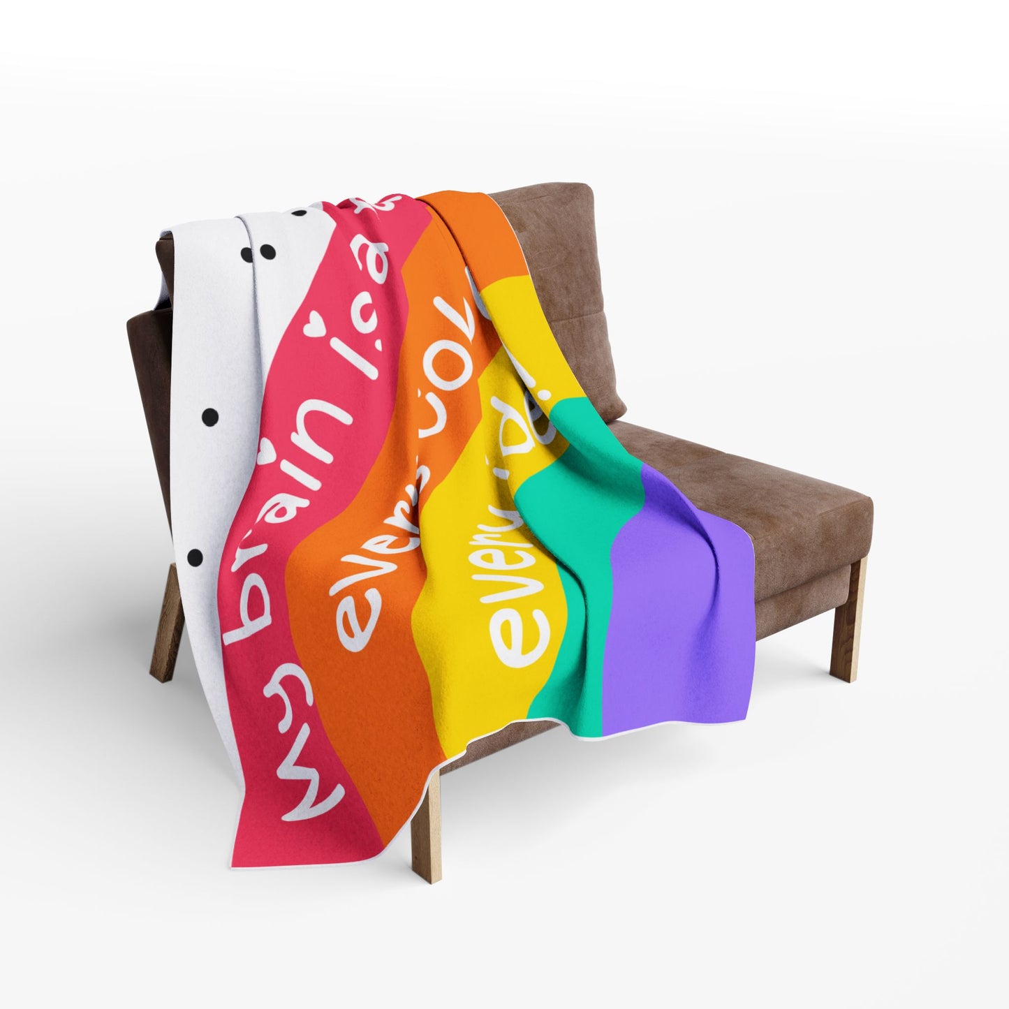 Rainbow Fleece Blanket – Colourful Arctic Throw for Sensory-Friendly Comfort