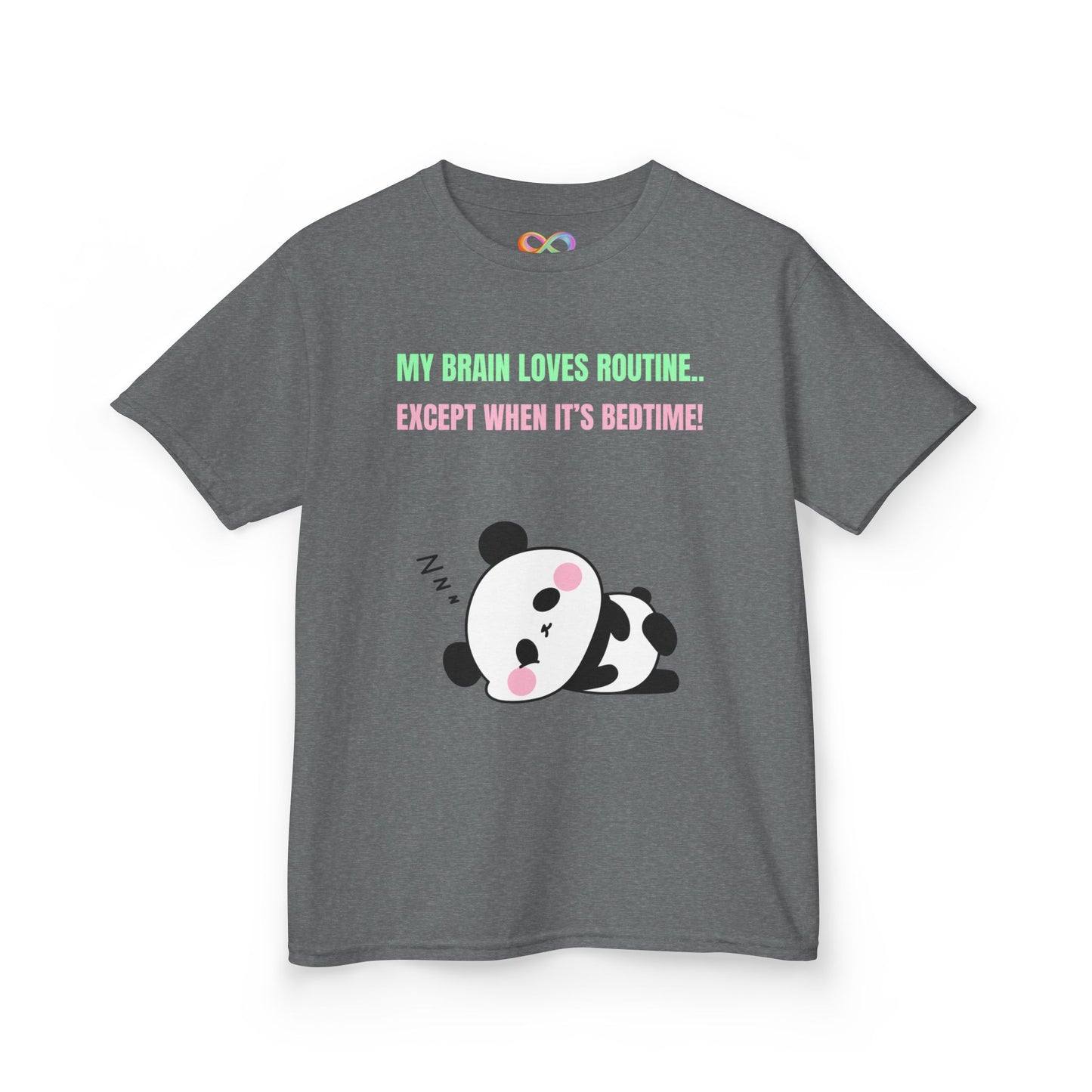 Panda Sleepy Time Kids Tee – Routine-Loving Edition