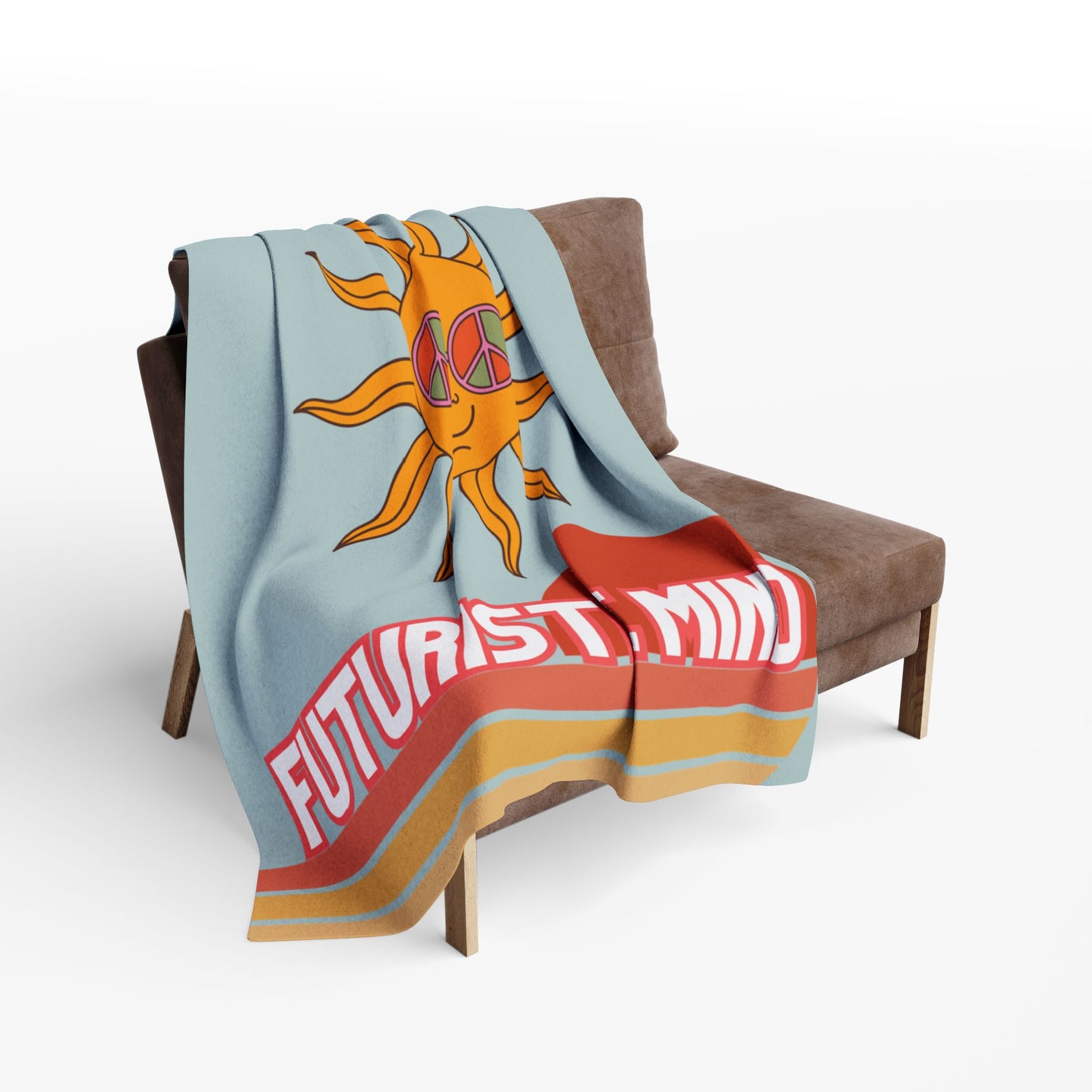 Retro Vibes Fleece Blanket – Cosy Polyester Throw for Neurodivergent Calm & Home Décor