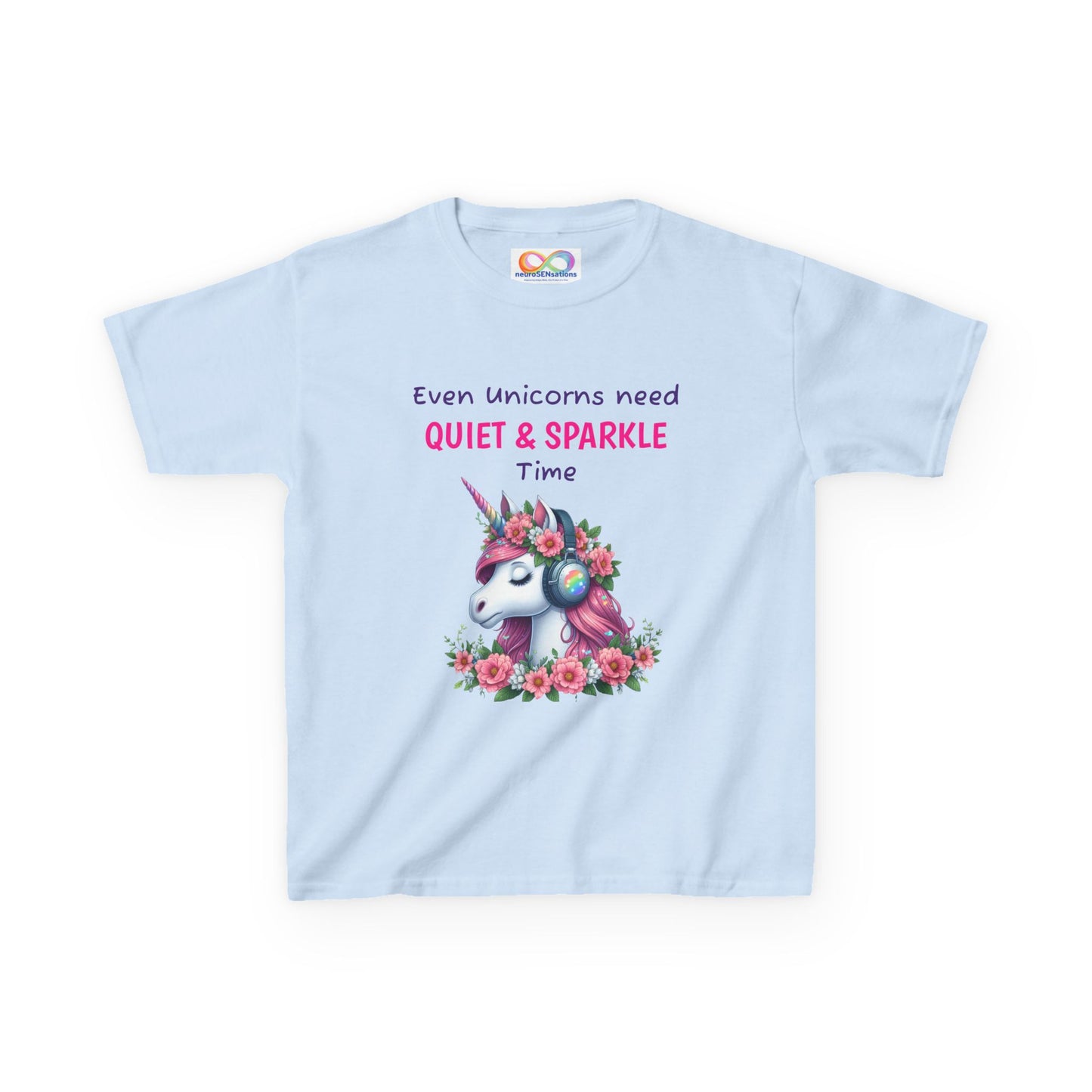 Unicorn Kids Tee – Colourful Cotton T-Shirt Celebrating Quiet Strength & Neurodivergent Joy