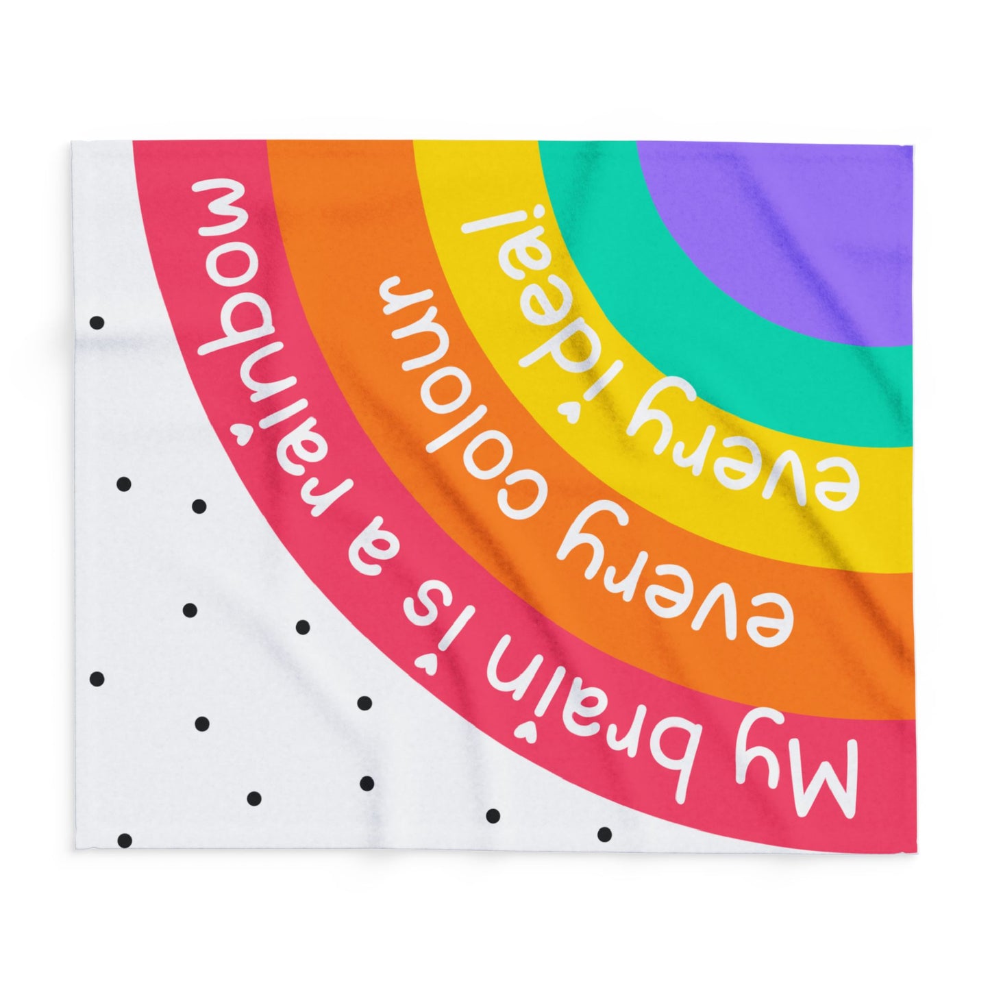 Rainbow Fleece Blanket – Colourful Arctic Throw for Sensory-Friendly Comfort