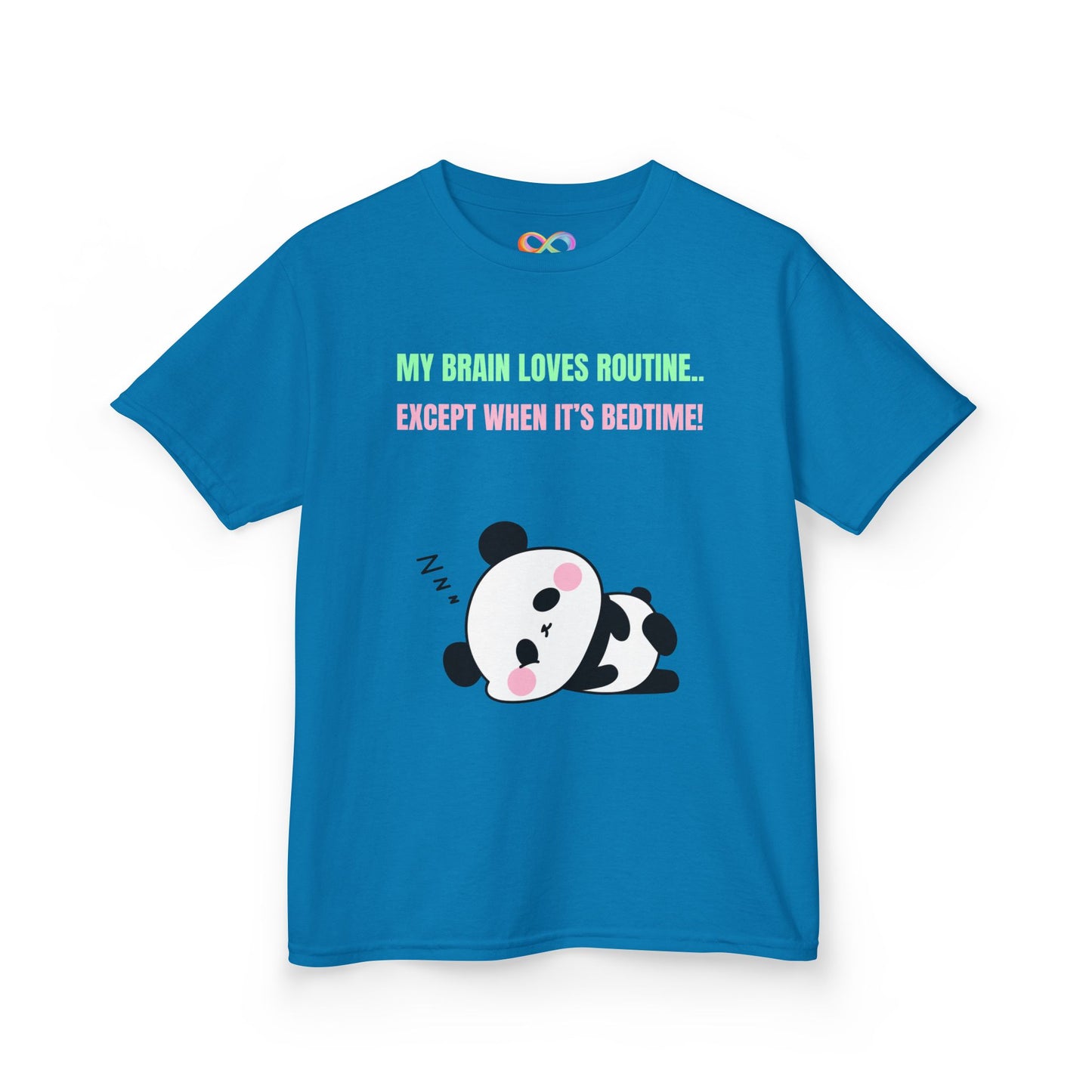 Panda Sleepy Time Kids Tee – Routine-Loving Edition