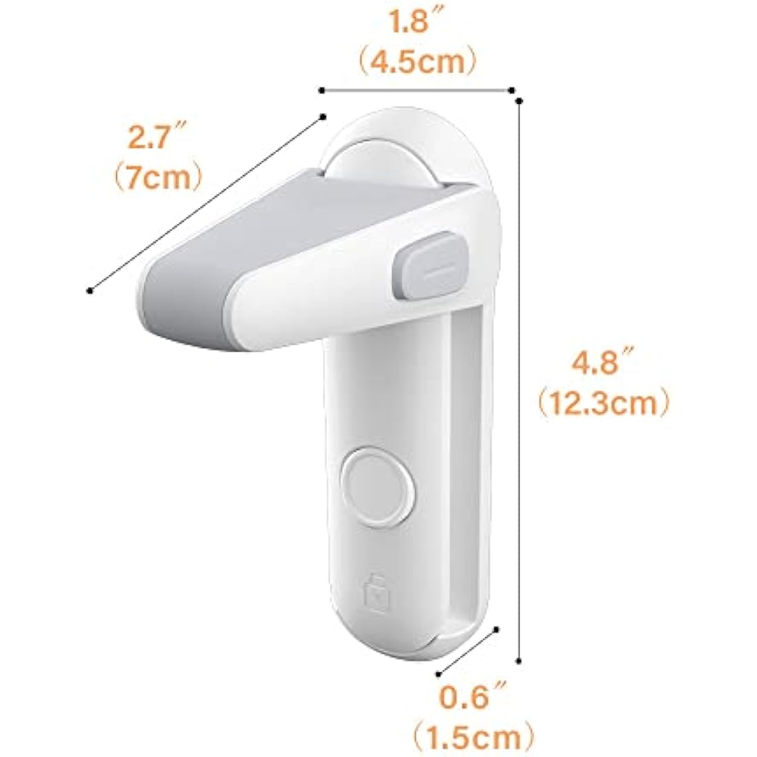 Door Lever Locks (2 Pack) - Door Handle Safety Locks (White)