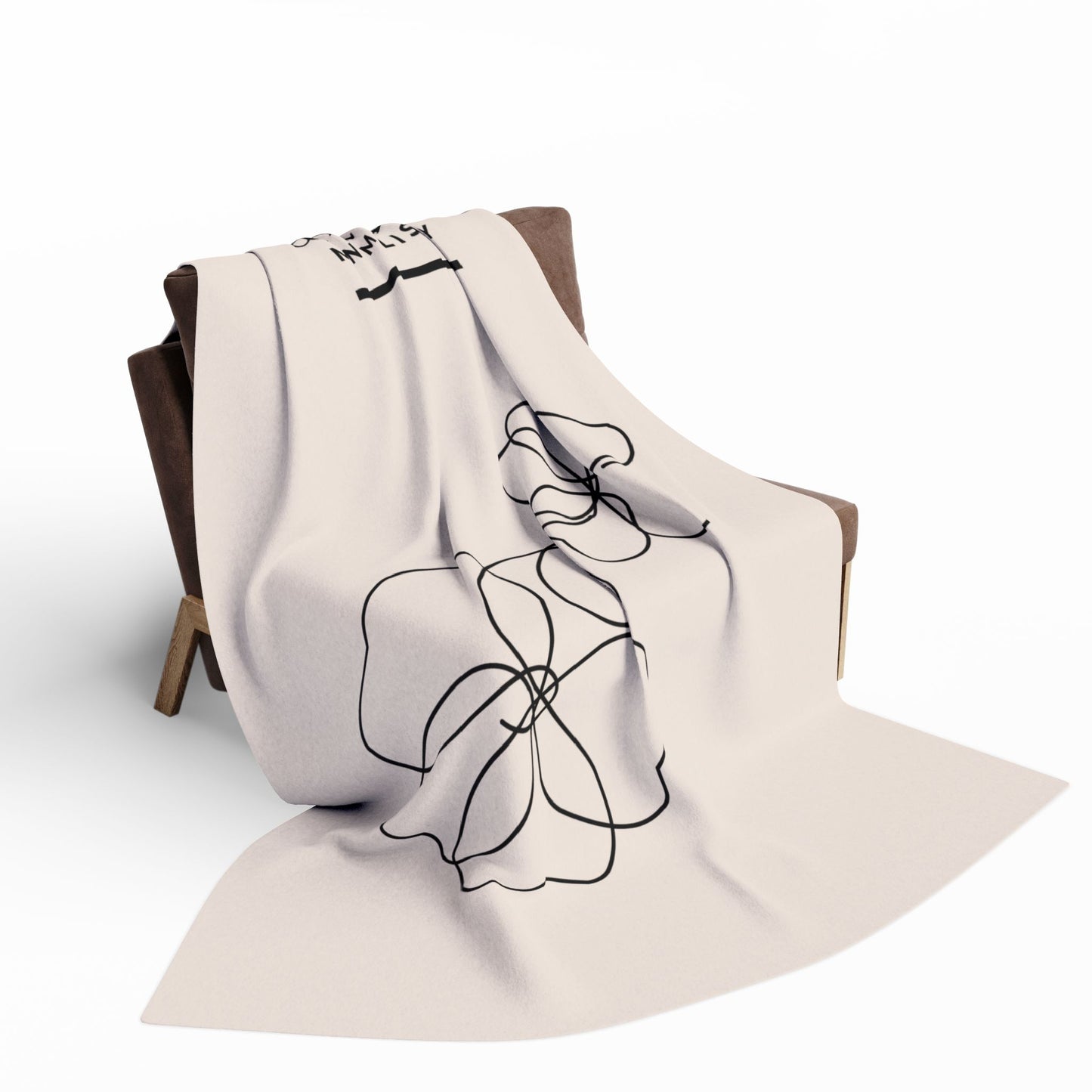 Minimalist Energy Fleece Blanket – Cozy Polyester Throw for Neurodivergent Calm & Home Decor