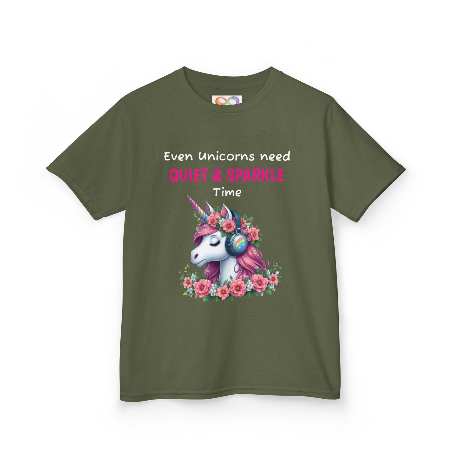 Unicorn Kids Tee – Colourful Cotton T-Shirt Celebrating Quiet Strength & Neurodivergent Joy