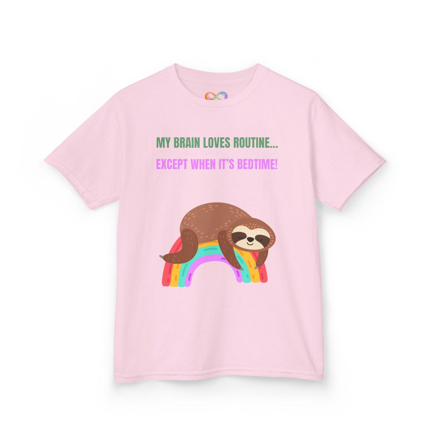 Kids Sloth Tee – Routine-Loving Edition