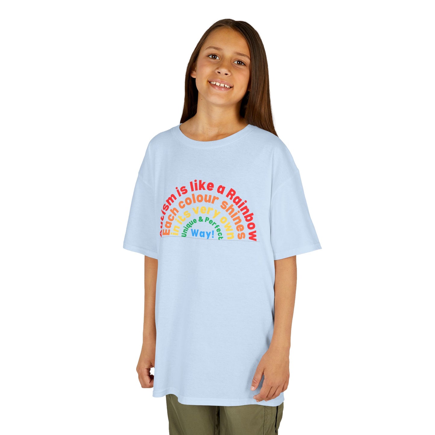 Girls Rainbow Empowerment Tee – Shine & Be Seen