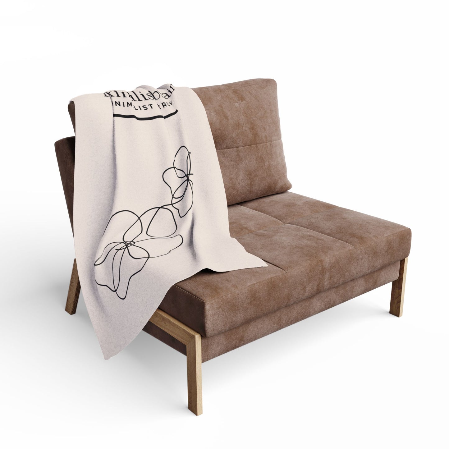 Minimalist Energy Fleece Blanket – Cozy Polyester Throw for Neurodivergent Calm & Home Decor