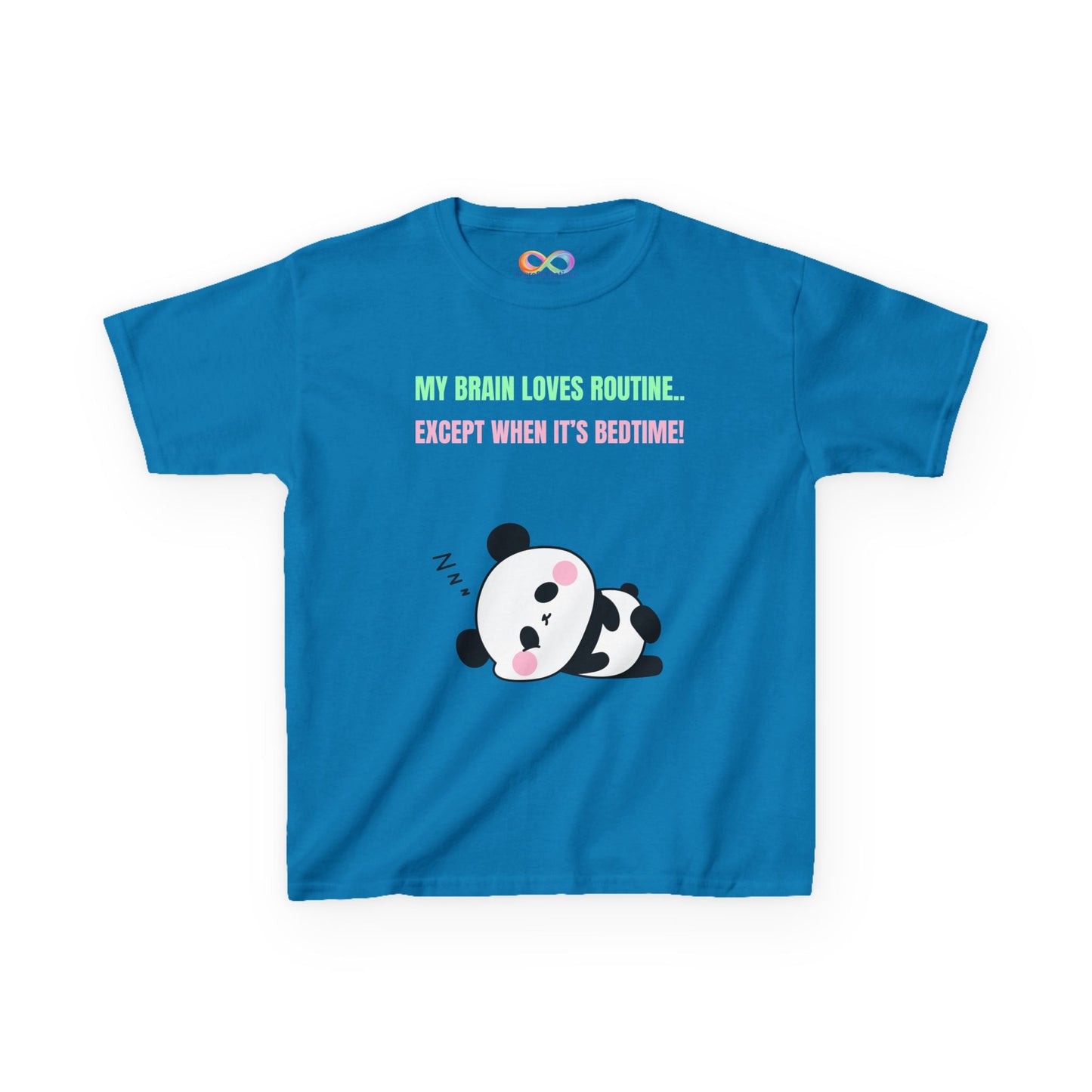 Panda Sleepy Time Kids Tee – Routine-Loving Edition