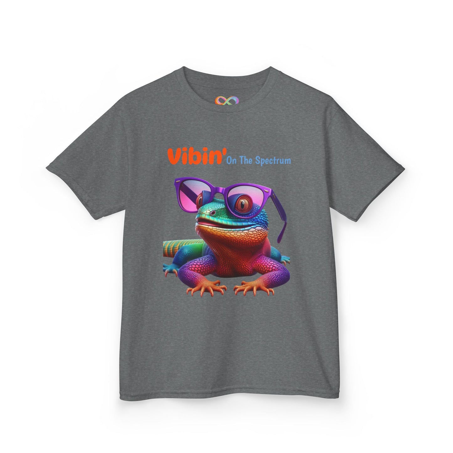 Vibin’ On The Spectrum Tee – Colourful Kids Graphic Shirt
